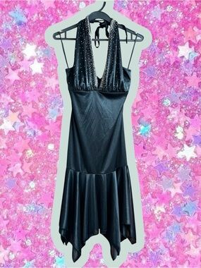 Vintage Y2K YS halter midi fairy handkerchief dress M L 2000s cache whimsygoth